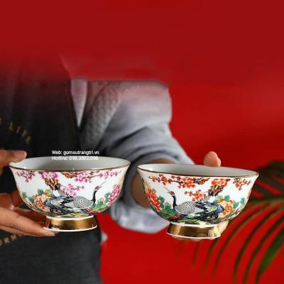 CẶP BÁT ĐĂNG ĐỐI CHIM HOA CÁC MẪU